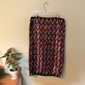 ASOS Curve Sequin Midi Pencil Skirt